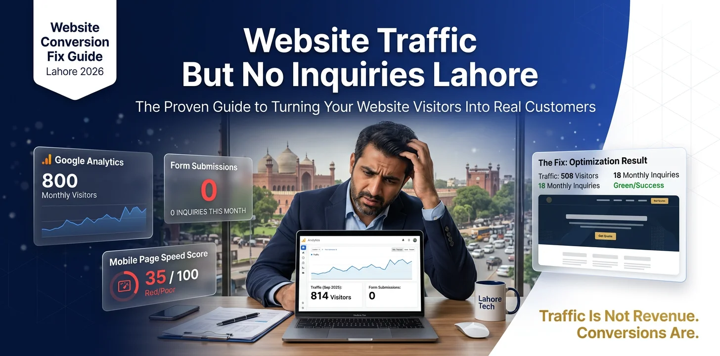 Website Traffic But No Inquiries Lahore