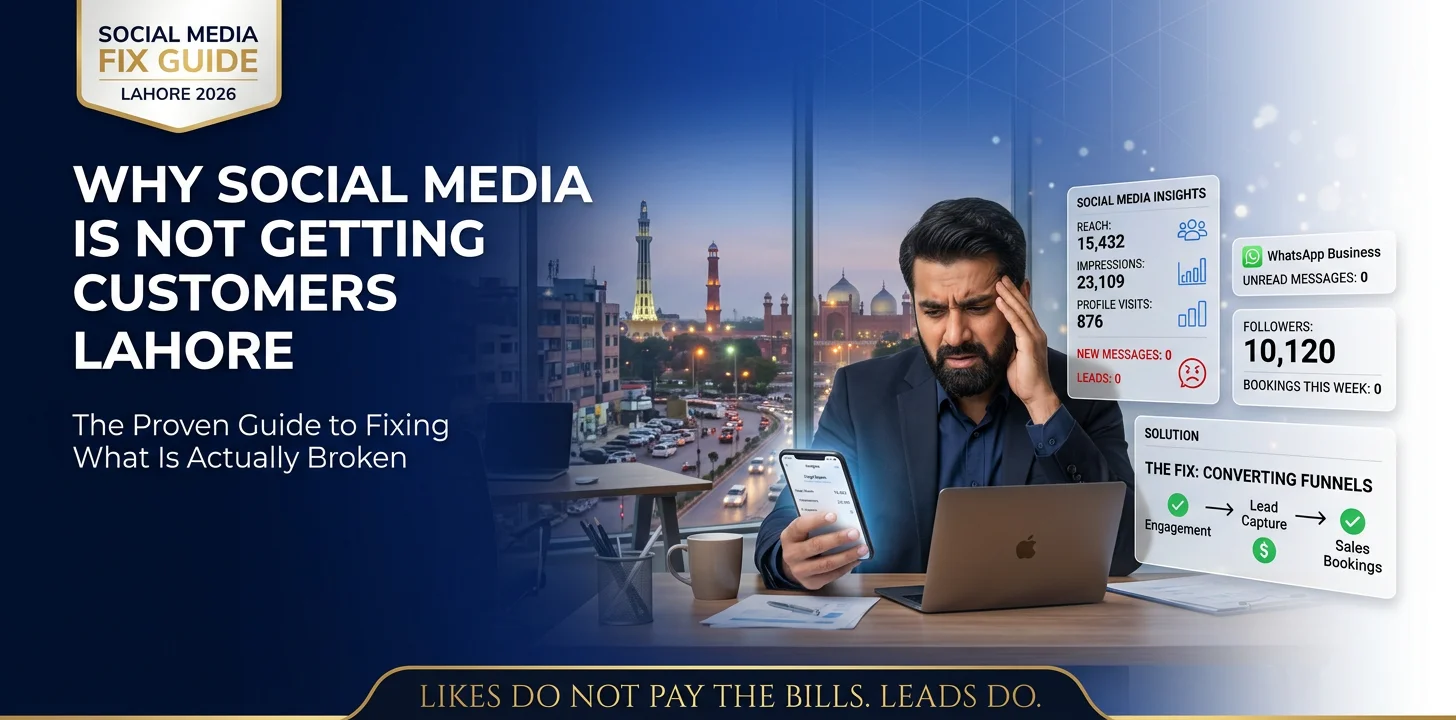 Why Social Media Is Not Getting Customers Lahore: The Proven Guide to Fixing What Is Actually Broken (2026) 1 Why Social Media Is Not Getting Customers Lahore
